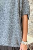 Made in Italy Big Softie Cap Sleeve Knit Top Slate